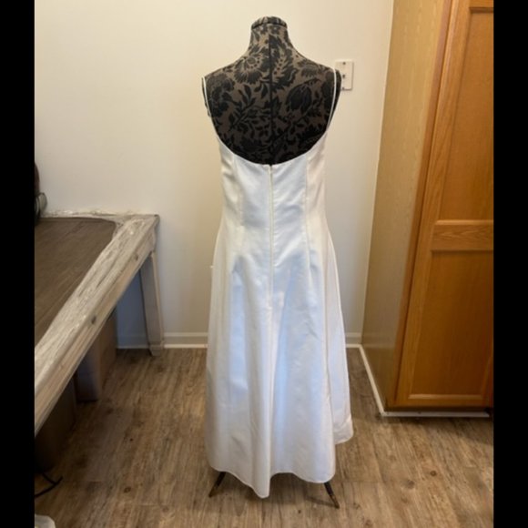 Vintage Bill Levkoff a line midi dress w/ flower & rhinestone embroidery detail - Picture 4 of 4